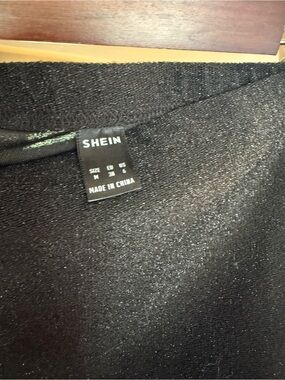 SHEIN silver/black sparkly Skirt
